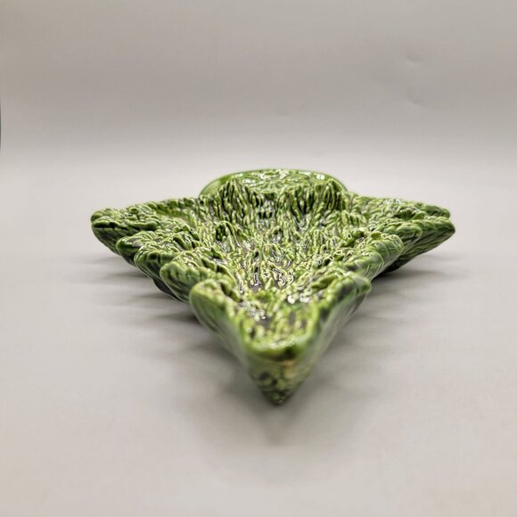 Vintage Hobbyist Ceramic Green Christmas Tree Shaped Decor or Candy Dish - Picture 5 of 8